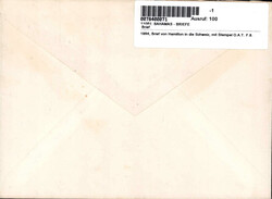 1964, Brief von Hamilton in die Schweiz, mit Stempel O.A.T. F.8 ...