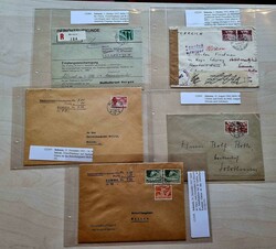 6 Briefe, davon 5 mit Frankaturen Technik + Landschaft, dabei bessere ...