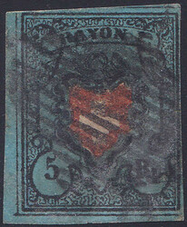 5655096: Rayon je, bleu foncé sans Croix Mont