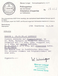 1935, Winterluftpost-Brief Zürich - St. Moritz - Zürich mit sehr ...