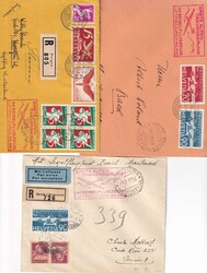 13.2.33, Zürich - Milano - Arosa, 8 verschiedene Briefe mit tollen ...