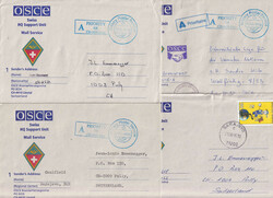 OSCE/SHQSU, 5 Briefe von der SHQSU in Sarajevo mit Sonderstempel ...