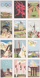 Olympische Spiele, Lot von 12 Vignetten für Sammleralben, dazu 2 ...