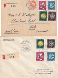 Olympische Spiele, Lot von 12 Vignetten für Sammleralben, dazu 2 ...