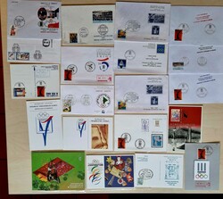 35 Belege zum Thema Olympia, Karten, FDC, Sonderstempel, aus div. ...