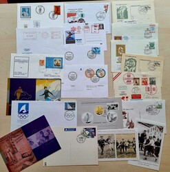 Über 40 Belege zum Thema Olympia, Karten, FDC, Sonderstempel, aus ...