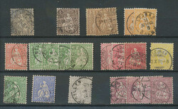 1862-78, SITZ. HELVETIA, Doublettensammlung, ca. 100 Stück auf ...