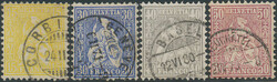 1867-78, SITZ. HELVETIA, Doublettensammlung, über 100 Stück auf ...