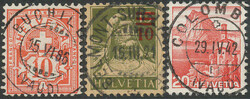 1883-1984, tolles Stempel Lot Kanton Waadt, von Ziffermuster bis ...