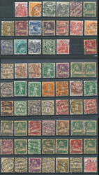1891-1946, VOLLSTEMPEL, Kt. Zürich, Lot mit 443 Werten auf 24 ...