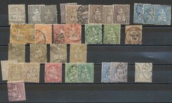 1862-78, SITZ. HELVETIA, Doublettensammlung weisses Papier auf ...