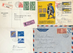 1939-52, BELEGE, 10 Briefe/Karten, meist philatelistisch beeinflusst ...