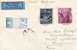 2.12.30, 3. Schweizer Afrikaflug, Brief Zürich - Perpignan ab ...