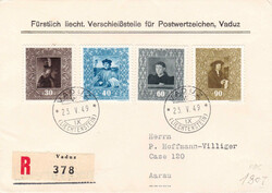 1949/56, Gemälde aus der fürstl. Galerie I, 30, 40, 60 + 90Rp ...