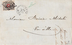 10. Marke, gut geschnitten, Marke farbfrisch mit Abart "roter Punkt ...