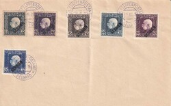 6.3.16, österreichische Serie mit schrägem Aufdruck Serbien, auf 3 ...