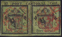 Doppelgenfvon ca. 1890, Adrien Champion Fälschung, in sehr guter ...