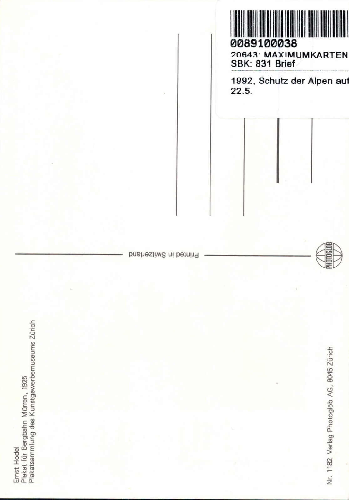 Image 1 for lot number 870 for Leandra Honegger Briefmarken 68th Auction