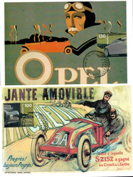 100+130Rp. Autosaldon, beide Werte je auf Plakat MKs mit historischen ...