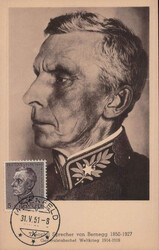 1950, 5Rp. Theophil Sprecher von Bernegg, auf Porträt MK gestempelt ...