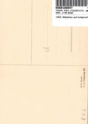 1953, Mädchen auf entsprechender Künstler MK Albert Anker, mit ...