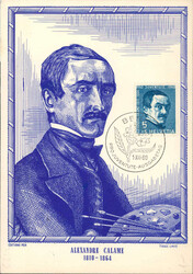 1960, Alexander Calame auf Pen-MK mit ET-Stempel Bern