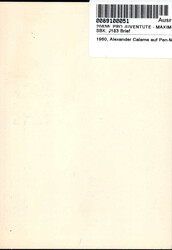 1960, Alexander Calame auf Pen-MK mit ET-Stempel Bern
