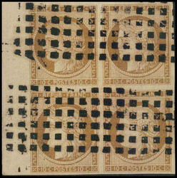 1850, 10 C. gelbbraun, sehr farbfrischer, allseitig vollrandiger ...