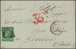 1851,15 C. grün, sehr farbfrisch, allseitig vollrandig, sauberer ...