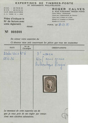 1851, 5 C. rotbraun (marron), farbfrisch, allseitig vollrandig, ...