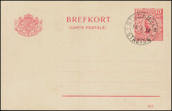 1912, besonders seltener Stempel, auf ungebrauchter 10 Ö.-Ganzsache, ...