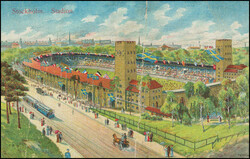1912, besonders seltener, sauberer Stempel, STOCKHOLM STADION 13.7.12 ...