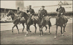 1912, S-Karte "russisches Reiterteam" sauberer Stempel STOCKHOLM 7.8. ...