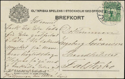 1912, S-Karte "russisches Reiterteam" sauberer Stempel STOCKHOLM 7.8. ...