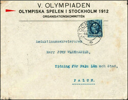 1912, offizieler Brief des Organisationskomitees der V. OLYMPIDE in ...