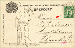 1912, offiz. Karte Nr. 61, Zuschauer im Tennisstadion, frankiert mit ...