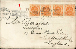 1912, Maschinenstempel: STOCKHOLM 13.7.12 OLYMPISKA SPELEN IN ...