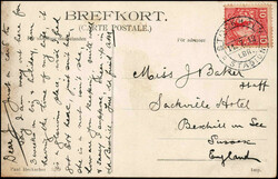 1912, AK Södra Blasieholmshammen, frankiert mit 10 Ö., seltener ...