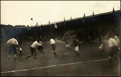 1912, offizielle Karten, Nr. 21, 53 und 57, Fussball, 3 ungebrauchte ...