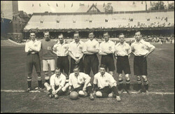 1912, offizielle Karten, Nr. 21, 53 und 57, Fussball, 3 ungebrauchte ...