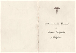 1924, URUGVAY, Geschenk-Faltkarte, mit der Serie der uruguayischen ...