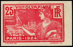 1924, Jeu Olympique de Paris, 25 c., ungezähnt, farbfrisch, ...