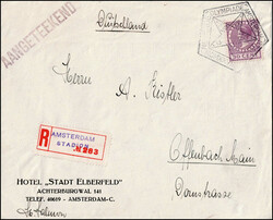 1928, 1. Tag der Spiele, S-Stempel NEDERLANDE OLYMPIADE AMSTERDAM 1.8 ...