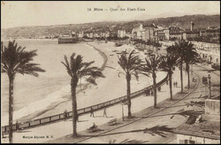 1920, AK von NIZA, frankiert mit 10 C., Stempel ST-RAPHAEL 20-6 20, ...