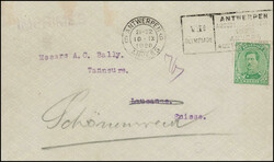 1920, Brief mit 5 C. frankiert, gestempelt mit der Werbeflagge: VII ...