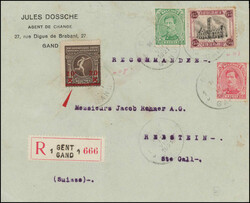 1920, 3 Briefe mit Frankaturen der Olympiade Sondermarken, dabei ein ...