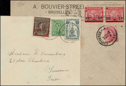 1920, 3 Briefe mit Frankaturen der Olympiade Sondermarken, dabei ein ...