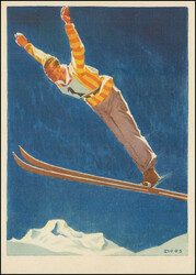 1928, braune Vignette:1928 IX'OLYMPIADE AMSTERDAM, Läufer, frankiert ...