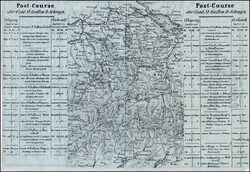 1845, Reiseschein, Posten des Cantons St. Gallen, für 1 Platz nach ...