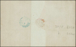 15 Rp.-Frankatur, 1 Paar Rayon I, B3 LU/Typen 37/38, dazu eine Rayon ...